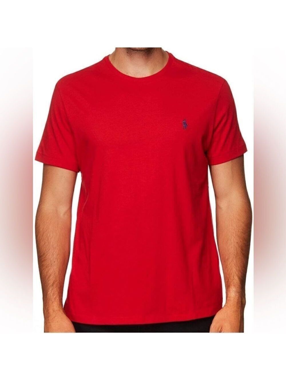 Polo Ralph Lauren Red Crew Neck Cotton Shirt Large